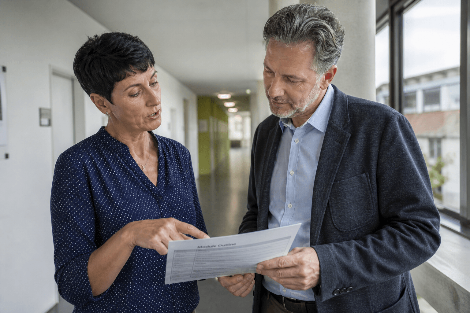 Gespräch zwischen Lehrgangsleitung und Fachperson